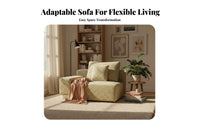 open Combination sectional Block Couch Minimalist Design sectional with Ottoman Double-Sided Living Room Seating Space Saving for Apartment Dwellers, Young Adults, Studio, Lounge Area, Office, Playroom