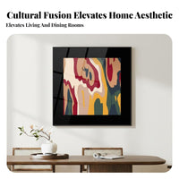 French Retro Song Dynasty Design Art Crafted Tic Decor Framed Canvas Wall Art Ready to Hang Antique Design Wall Hanging for Interior Decorators, Gift Givers, Plant Lovers, Living Room, Bedroom, Hallway, Kitchen