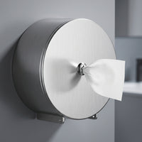 Center-Pull Toilet Paper DispenserSheet-per-Usagea-Wall-Mounted-Mounted Toilet Paper Dispenser Stainless Steel Holder for Restrooms, Guest Bathrooms