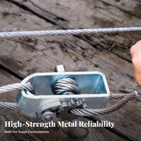 Easy to Operate Wire Rope Ratchet Tightener High Strength Manual Cargo Lashing Tensioner Time and Labor Saving for Railway Workers, Shipping