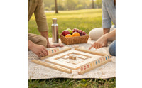 Wooden Board Game with Dice Educational Wooden Toy with Tiles Family for Travel