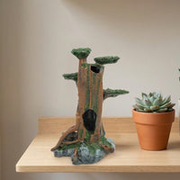 Realistic Driftwood Aquarium Cave Aquatic Tank Decorations, Hollow Tree Trunk Hideout Aquarium Ornaments, Breeding Nest for Aquatic and Reptile