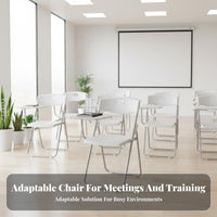 Foldable Design Folding Student Desk Chair Portable Folding Chair with Writing Tablet Space-Saving Lecture Seat Sturdy Frame for Students, Office Workers, Conference Attendees, Training Room, Classroom, Events
