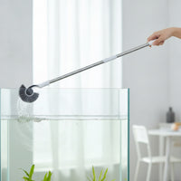 Aquarium Cleaning Brush Head Curved Aquarium Brush with Dense Bristles Scratch Aquatic Habitat Glass Cleaner