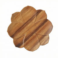 Lotus Flower Tray Wooden Lotus Tray Carved for Tea Service