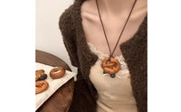 Cute Bread Necklace Novel Design Croissant Charm Necklace Quirky