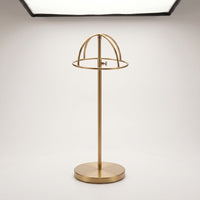 Stainless Steel Hat Display Stand Freestanding Hat Display with Round Base Brushed Metal Rust-Resistant for Retailers
