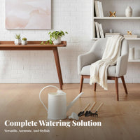 Long Spout Watering Can Leakproof 4L Garden Waterer Watering Can with Sprinkler Head Two-Color Color Plastic Houseplant Waterer