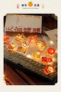 新年过年气氛灯串2025春节阳台装饰彩灯氛围灯挂灯福字蛇年灯饰
