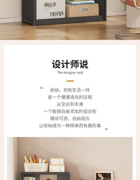 书架学生家用落地书柜储物柜子一体透明防尘书桌收纳置物架带柜门
