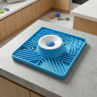 Non-Slip Slow Feeding Bowl with Maze Pattern Easy to Clean Puzzle Bowl Interactive Lick Mat Shallow Design for Young Dogs