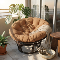 Hanging Swing Seat Cushion Soft Textile Round Hanging Basket Chair Cushion for Balcony, Living Room