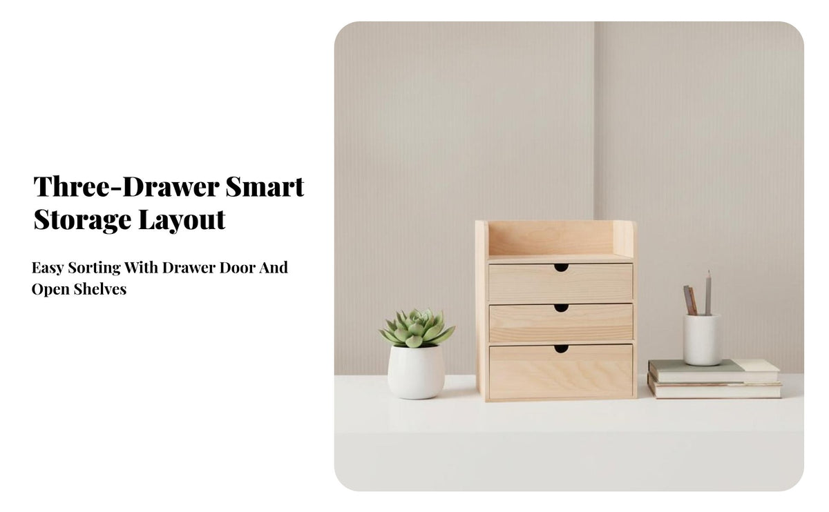 Space-Saving desktop Cabinet with Drawers Large Capacity Multi-Drawer Storage Box Sturdy and long-lasting Desktop Organizer Elegant Design for Students, Professionals, Adults, Study Room, Dressing Table, Countertop, Bedroom