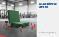 Premium Thick Padding Foldable Gymnastics Mat dense Foam 4-Panel Folding Mat Portable Training Pad Multi-Purpose for Students, Martial Artists, School, fitness, Home, Playroom
