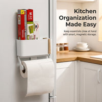 Fridge Rack and Organizer for Space Saving Kitchen Storage, Wall Mounted with Under Cabinet Design for Dorm Room Students