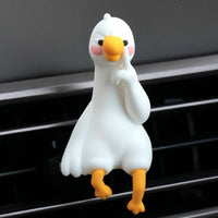 2 Pieces Cute Duck Car Ornaments Adorable Duck Dashboard Decorations Cartoon Car Dashboard Ornaments Kawaii for Drivers, Commuters