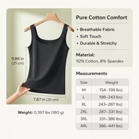 Women's Tank Tops for Gym and Loungewear, Square Neck Plus Size Knitted in Breathable Fabric, Slimming Sleeveless Vest