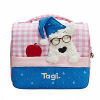 Large Capacity Cute Dog Makeup Bag Layered Design Cute Puppy Makeup Bag Multi-Purpose for Women, Girls, Daily Use, Business Trip, Dorm Room