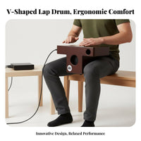 Ergonomic Shape Slaptop Percussion Box Drum Internal Piezo Pickup Slaptop Percussion Box Drum Portable Percussion Instrument for Drummers, Musicians