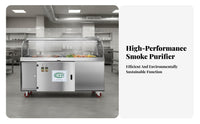 Commercial Grill with Purifier Easy to Clean Smokeless Barbecue Cart Heavy-Duty Construction Mobile Barbecue Station for Caterers, Chefs, Restaurants
