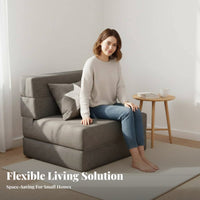 two-in-oneUse Design Fold-foldable Sofa Bed Space-Saving Fold-foldable Mattress Lounge Adjustable Backrest transformable Seating Modern design for Apartment Dwellers, Students, indiviTwo-in-Ones, Small Spaces, Bedroom, Living Room