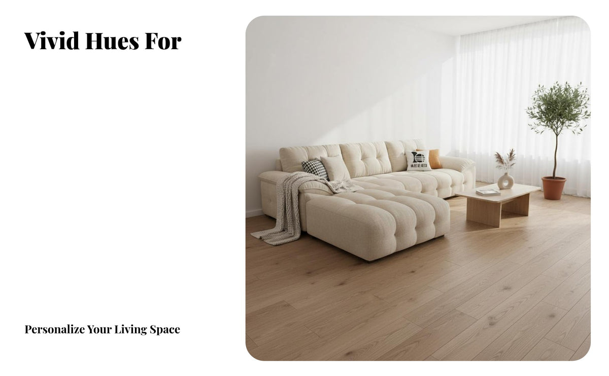 Profilear Textile Sofa Cream and Aesthetic Living Room Furniture Minimalist Design Couch for Apartment Dwellers, Young Adults, Small Areas, Office
