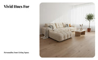 Profilear Textile Sofa Cream and Aesthetic Living Room Furniture Minimalist Design Couch for Apartment Dwellers, Young Adults, Small Areas, Office