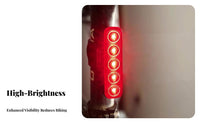High Brightness LED Bike Tail Light Multi-Mode Rechargeable Cycle Rear Light Long Battery Life for Adults, Kids, Commuting, Helmet, Hiking