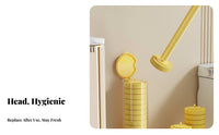 Toilet Brush Set Drill Installation Toilet Scrubber with Heads Single-Action Release Lavatory Accessory