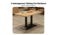 Takeout Dining Set Easy to Clean Restaurant Table and Chair Set Sturdy Construction Stylish Eatery Furniture for Families, Hosts, Kitchen, Office