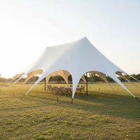 Long-Lasting 900D Material Multipoint Star Tent Large Capacity Outdoor Shelter Waterproof Event Canopy Water Resistant for Campground Owners, Businesses, Campsites, Camping, Resorts, Tourist Attractions