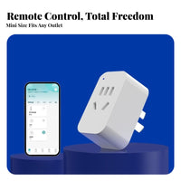 Mini Smart Socket Small Design Mini Smart Plug Voice Activated Plug Easy Setup Distance Control Outlet No Hub Required for Home