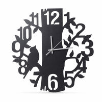 Silhouette Wall Clock Decorative Iron Wall Clock Elegant for Living Room, Office
