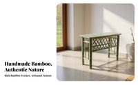 New Chinese aesthetic Narrow dual-level Entryway Table Retro-Modern Fusion Narrow 2-Tier Console Handmade Household Furniture Minimalist Design for Apartment Dwellers, Interior Designers, Hallway, Reception Area, Living Room, Behind Sofa