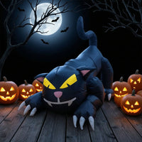 Black Cat Yard Decoration Crouching Outdoor Halloween Inflatable Decoration Inflatable Black Cat Spooky Halloween Inflatable