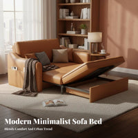 Multi-Functional Pull-extendable Sofa Bed Space-Saving Design tri-functional transformable Loveseat Modern design Living Room Furniture Adjustable Headrests for Apartment Dwellers, Homeowners, Students, Small Apartments, Home Office