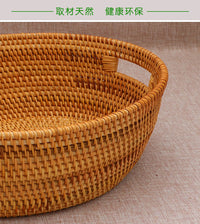 越南进口出口北欧水果篮藤编茶几水果盘欧式客厅创意家用简约现代