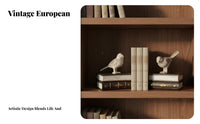 2 Pieces Handmade Resin Bird Book Holders Handmade Bird Bookends Fine Workmanship for Readers, Professionals, Study, Library, Living Room