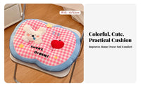 Cute Design Cartoon Floor Pillow Multi-Functional Apple Shaped Chair Pad Soft Crystal Velvet for Students, Teens, Car, Bay Window, Dormitory