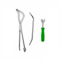 3-Piece Automotive Drum Brake Tool Set with Spring Compressor, Brake Spoon, and Dual-Head Pliers