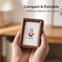 Wooden Finish Picture Frame Tabletop Photo, Solid Wood Mini Photo Frame, Mini Wooden Frame for Display, Modern Minimalist Desk Photo Stand