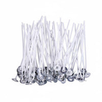 50 Pieces Tightly Woven Cotton Candle Wicks Stable Combustion Pre-Tabbed Wicks Clean Ignite Cotton Candle Core Smokeless for Beginners, Handmade Crafts