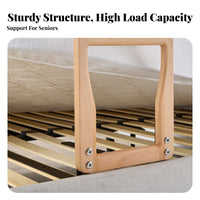 Stable and Secure Solid Wood Bed Grab Bar Easy Installation Wooden Bed Assist Rail Universal Fit for Seniors, Home Care, Hospital, Bedroom