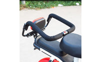 Child Seat Guard Rail with Latch Padded Cycle Safety Guard Rail Safety Fence Openable for Toddlers, Family Commutes