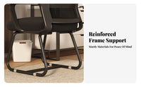 Support Sled Base Mesh Chair Ergonomic Design Mesh Back Sled Chair High-Resilience Cushion Office Furniture Easy to Assemble for Students, Home Users, Visitors, Dormitory, Study Room, Reception Area