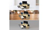 Miniature Office Desk Modern Miniature Desk with Chair Dollhouse Office Furniture Realistic Mini Books Ready to Display
