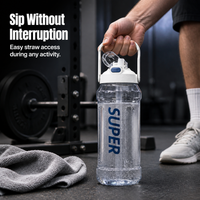 Large Capacity Sports Water Bottle for Men, 2000ml Portable Outdoor Fitness Bottle, High Temperature Resistant