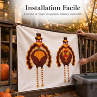 Thanksgiving Outdoor Decorative Banner Flag for Autumn Harvest Festival Party Decor