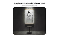 Long-Lasting PVC Material Snellen Eye Chart High-Clarity Print Visual Acuity Chart Washable for Optometrists, Kids, Medical Office, School