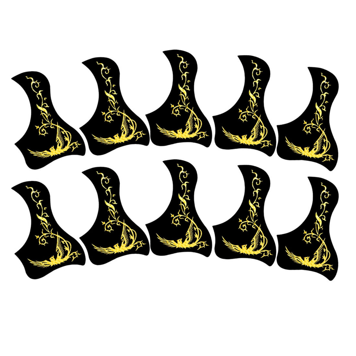 10 Pieces Guitar Pickguard Decorative Acoustic Guitar Pickguard Replacement Pick Guard for Students